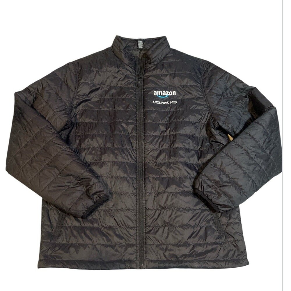 Amazon Employee PEAK 2023 Black Bubble Jacket Size 2XL